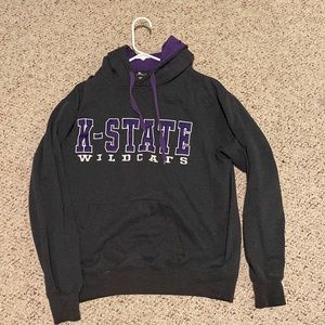 k-state wildcats sweatshirt with hood and front pocket